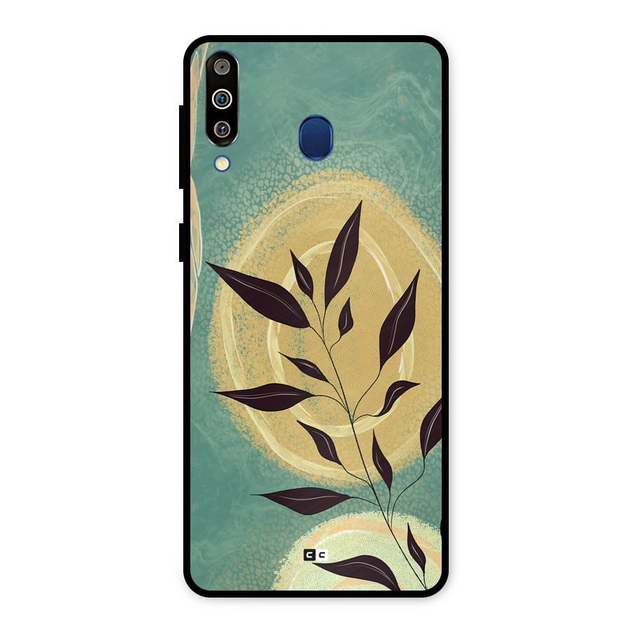 Vintage Leaf Art Metal Back Case for Galaxy M30