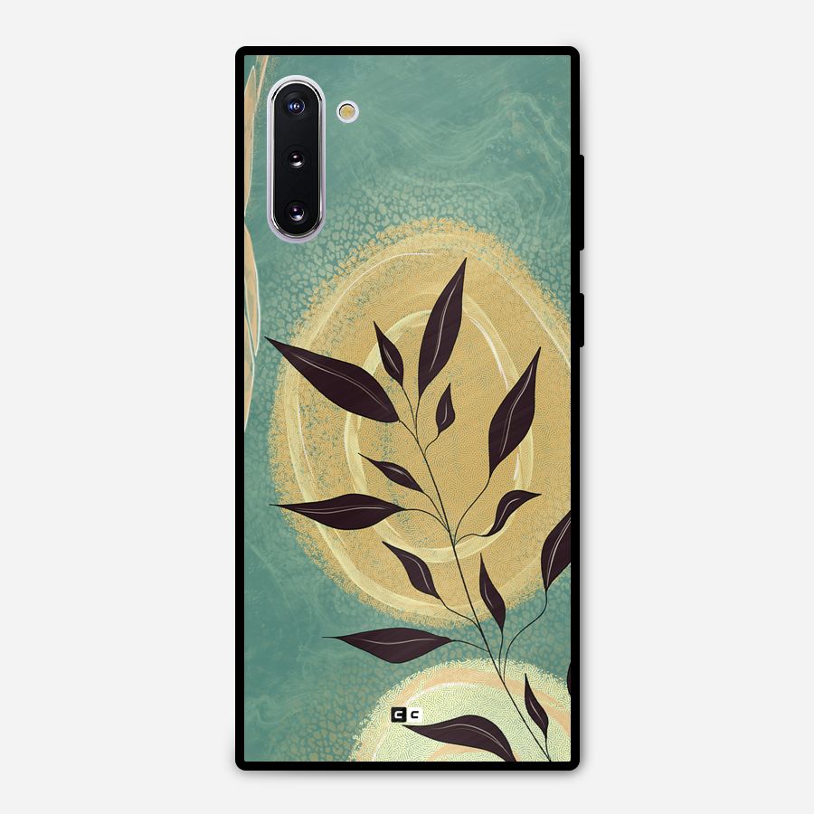 Vintage Leaf Art Metal Back Case for Galaxy Note 10