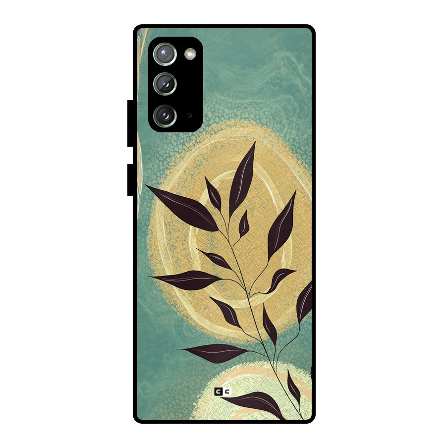 Vintage Leaf Art Metal Back Case for Galaxy Note 20