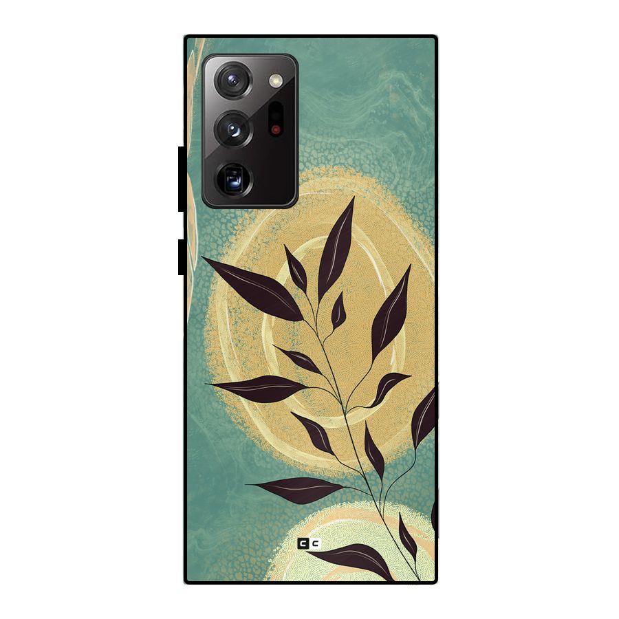 Vintage Leaf Art Metal Back Case for Galaxy Note 20 Ultra