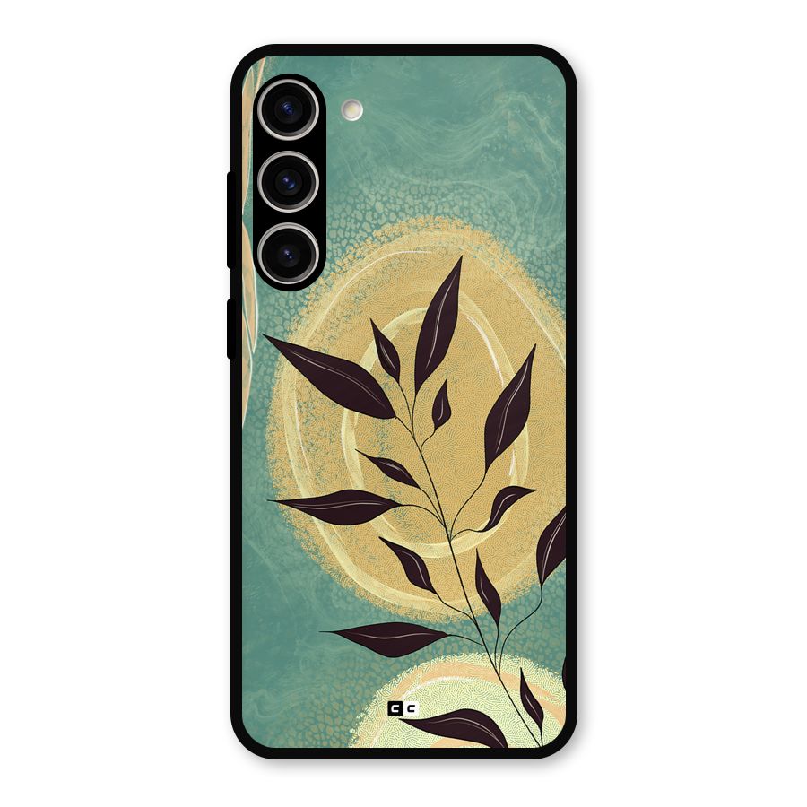 Vintage Leaf Art Metal Back Case for Galaxy S23 Plus