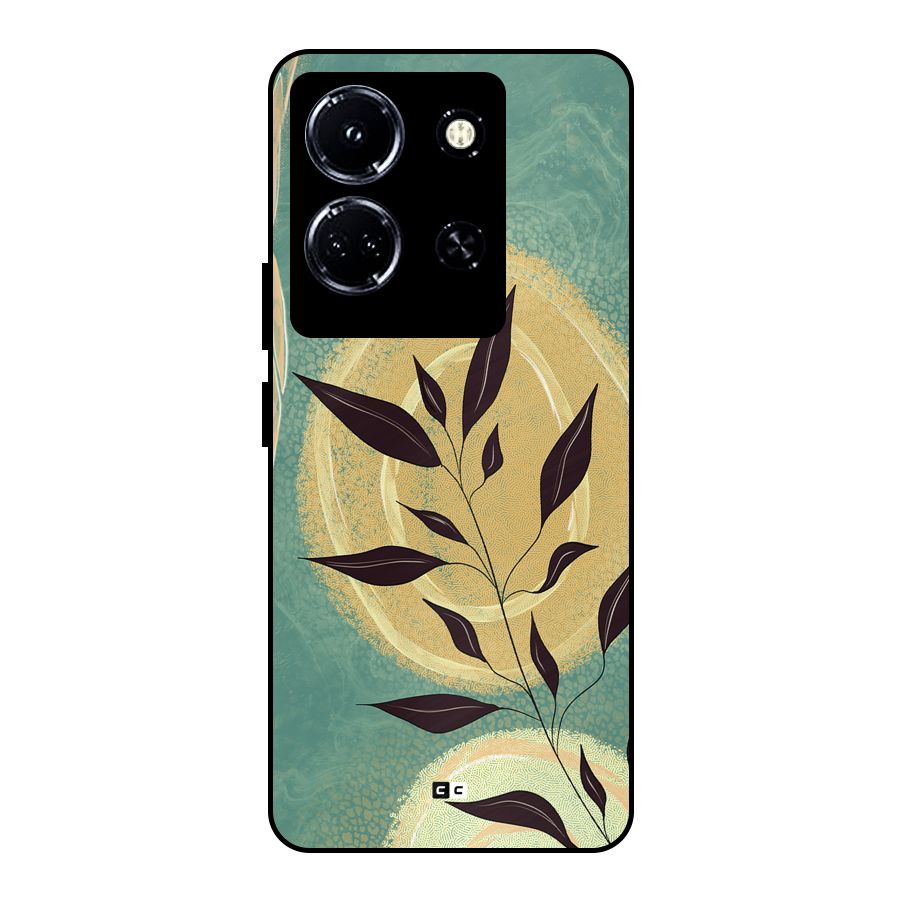 Vintage Leaf Art Metal Back Case for Infinix Note 30 5G