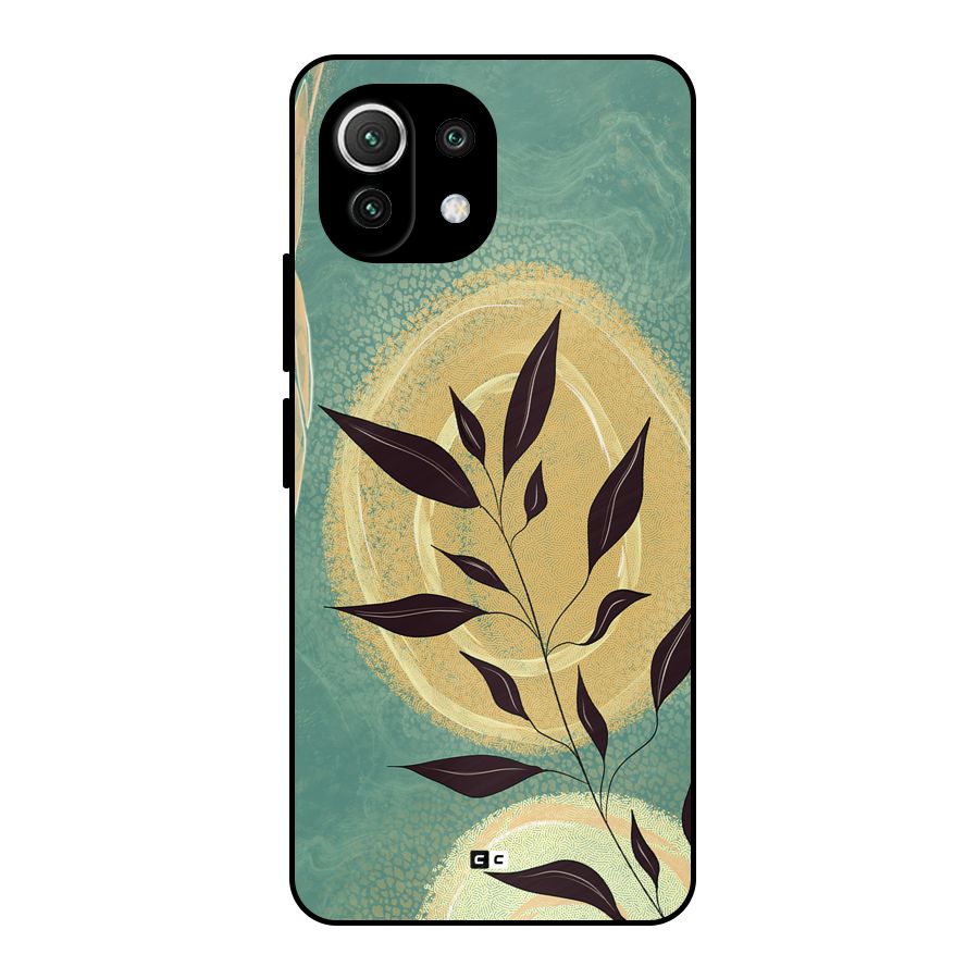 Vintage Leaf Art Metal Back Case for Mi 11 Lite NE 5G