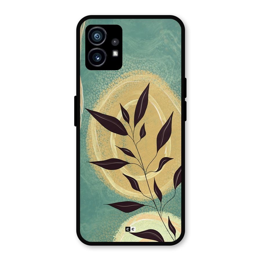Vintage Leaf Art Metal Back Case for Nothing Phone 1