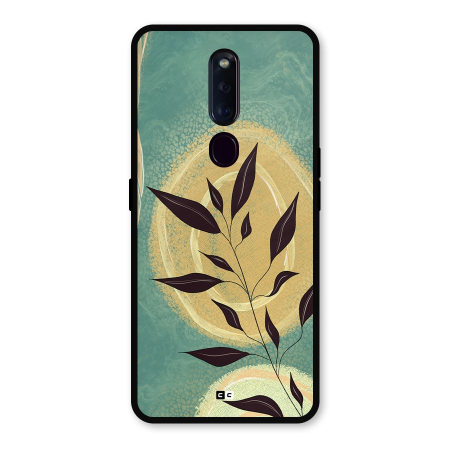 Vintage Leaf Art Metal Back Case for Oppo F11 Pro