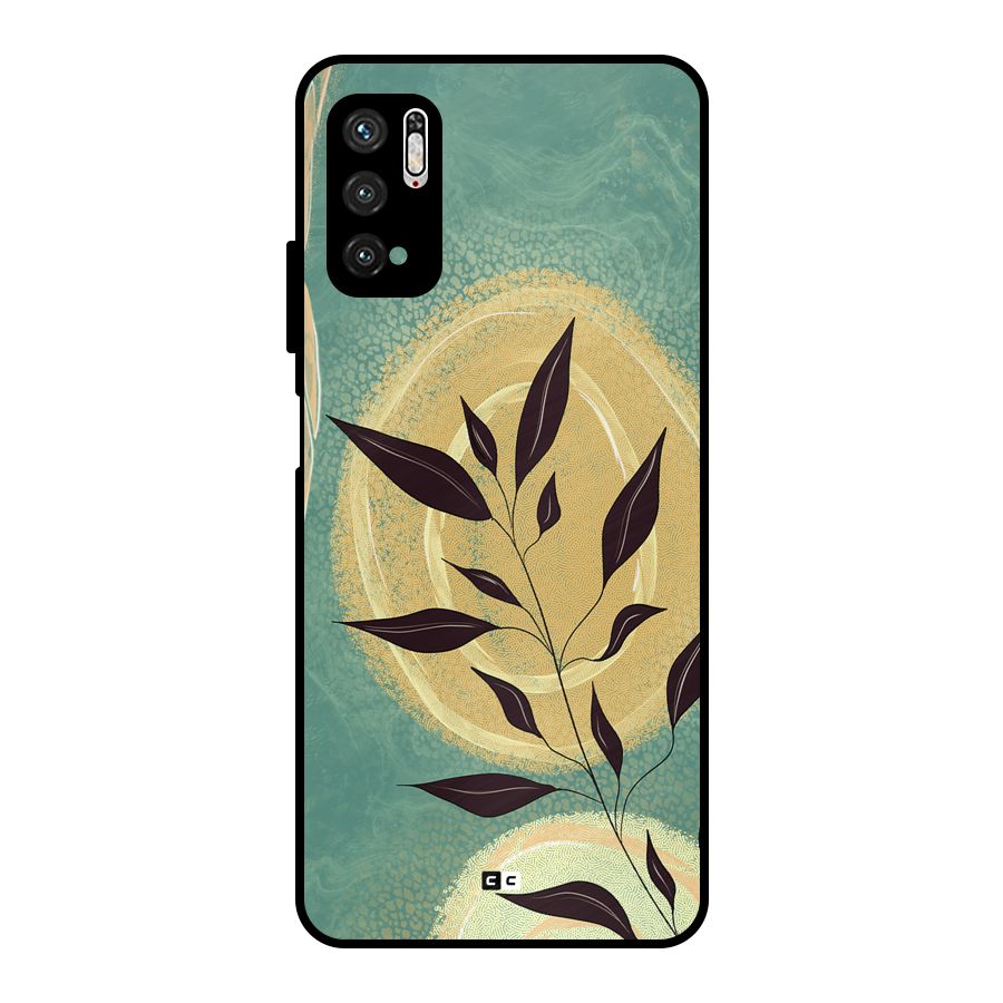 Vintage Leaf Art Metal Back Case for Poco M3 Pro 5G
