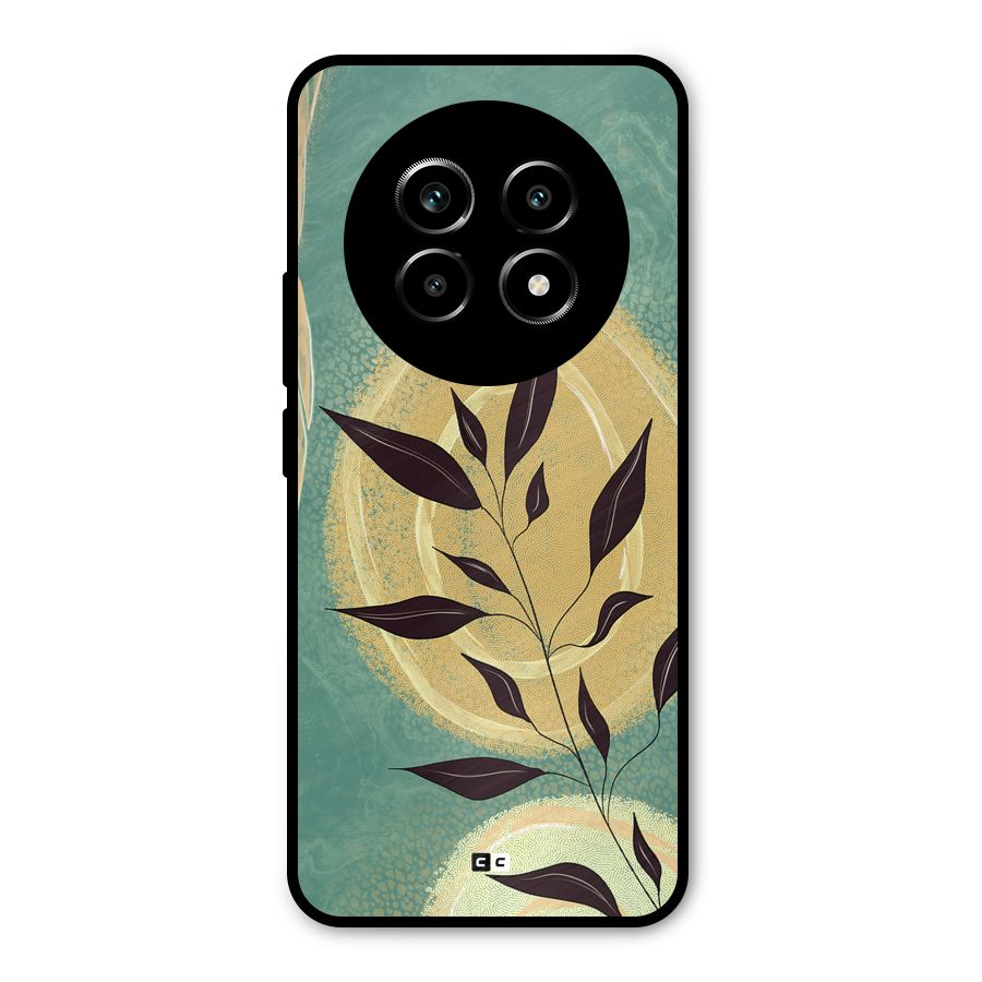 Vintage Leaf Art Metal Back Case for Realme 13 Pro