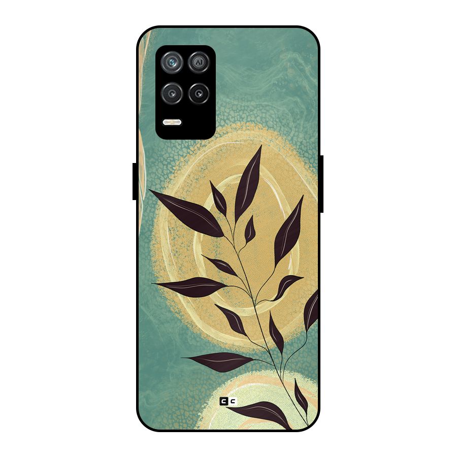 Vintage Leaf Art Metal Back Case for Realme 8 5G
