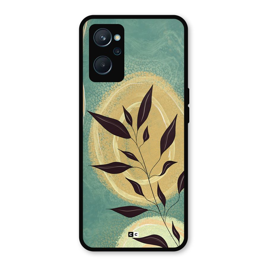 Vintage Leaf Art Metal Back Case for Realme 9i