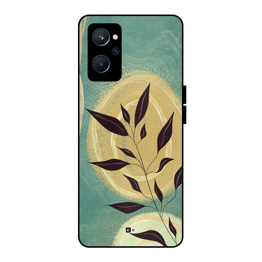 Vintage Leaf Art Metal Back Case for Realme 9i 5G