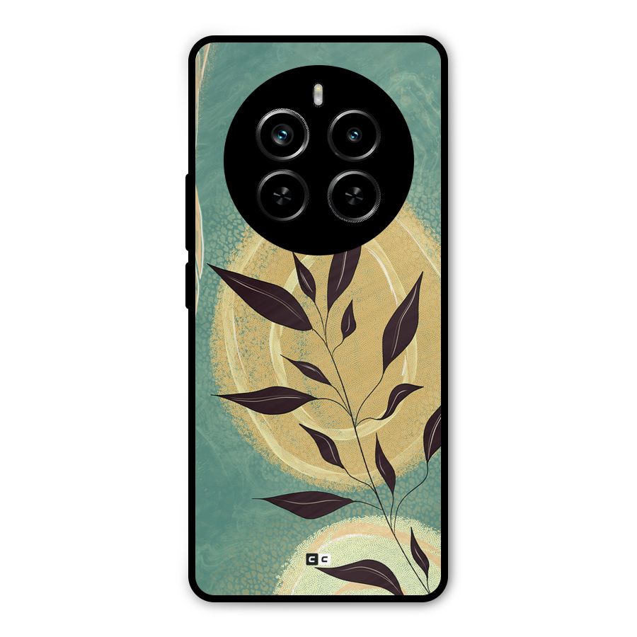 Vintage Leaf Art Metal Back Case for Realme P1 Pro