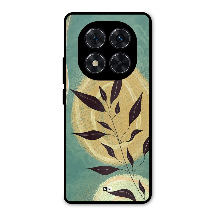 Vintage Leaf Art Metal Back Case for Redmi Note 14 Pro 5G