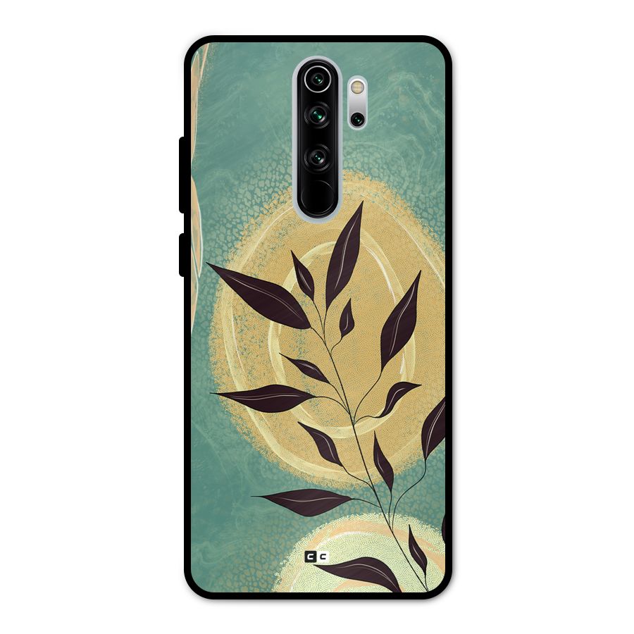 Vintage Leaf Art Metal Back Case for Redmi Note 8 Pro