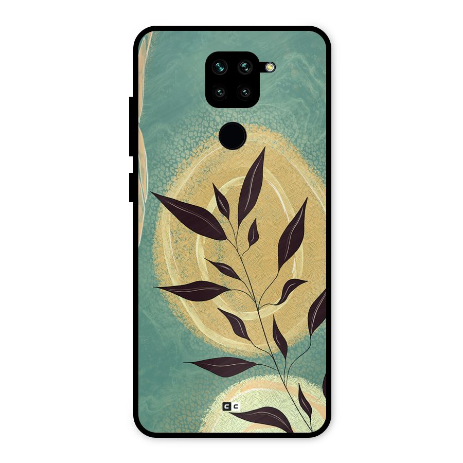 Vintage Leaf Art Metal Back Case for Redmi Note 9