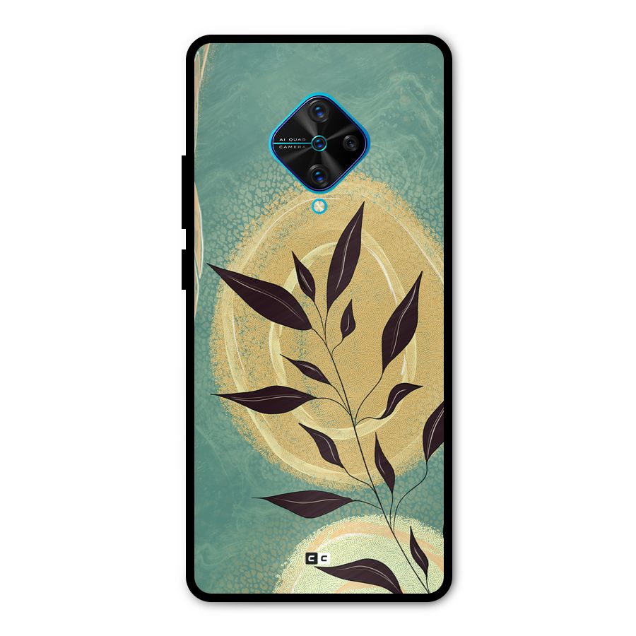 Vintage Leaf Art Metal Back Case for Vivo S1 Pro
