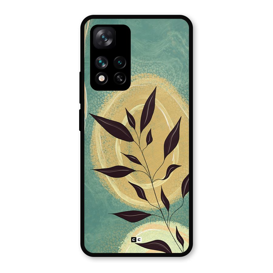 Vintage Leaf Art Metal Back Case for Xiaomi 11i Hypercharge 5G
