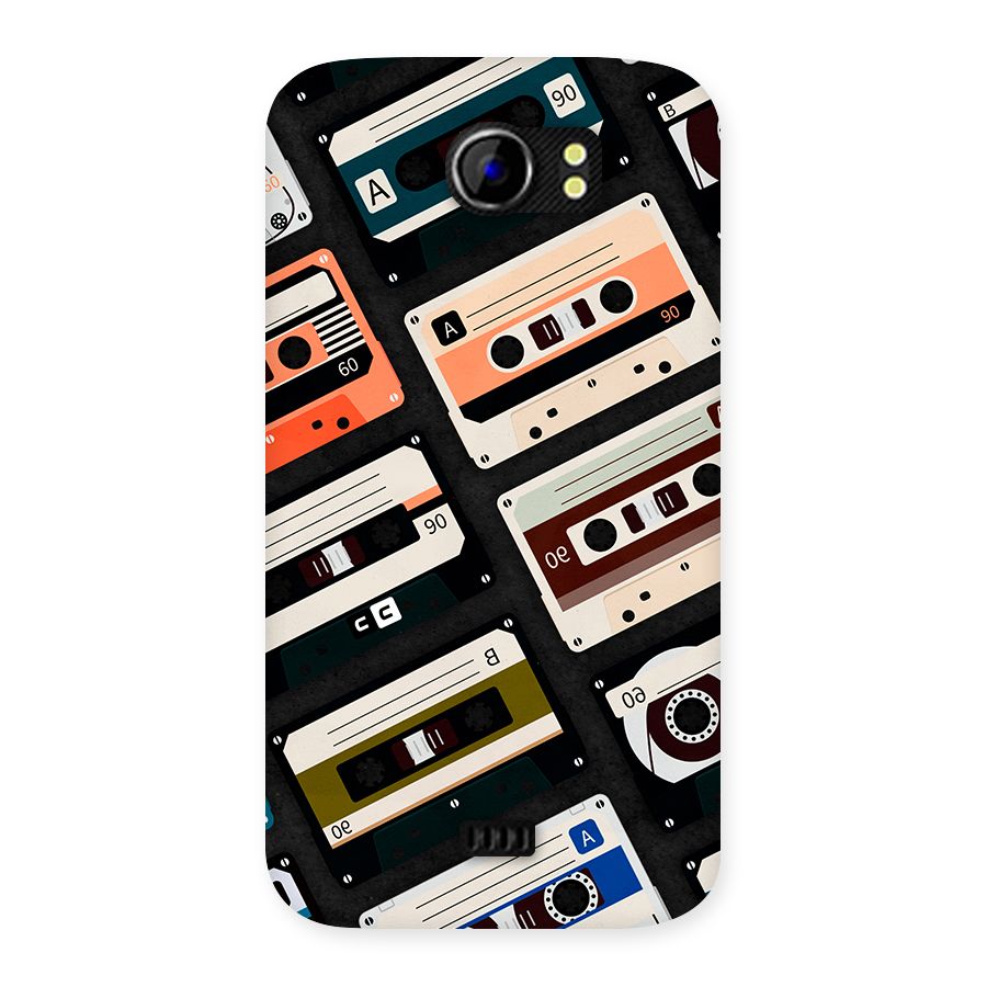 Vintage Retro Cassettes Back Case for Canvas 2 A110