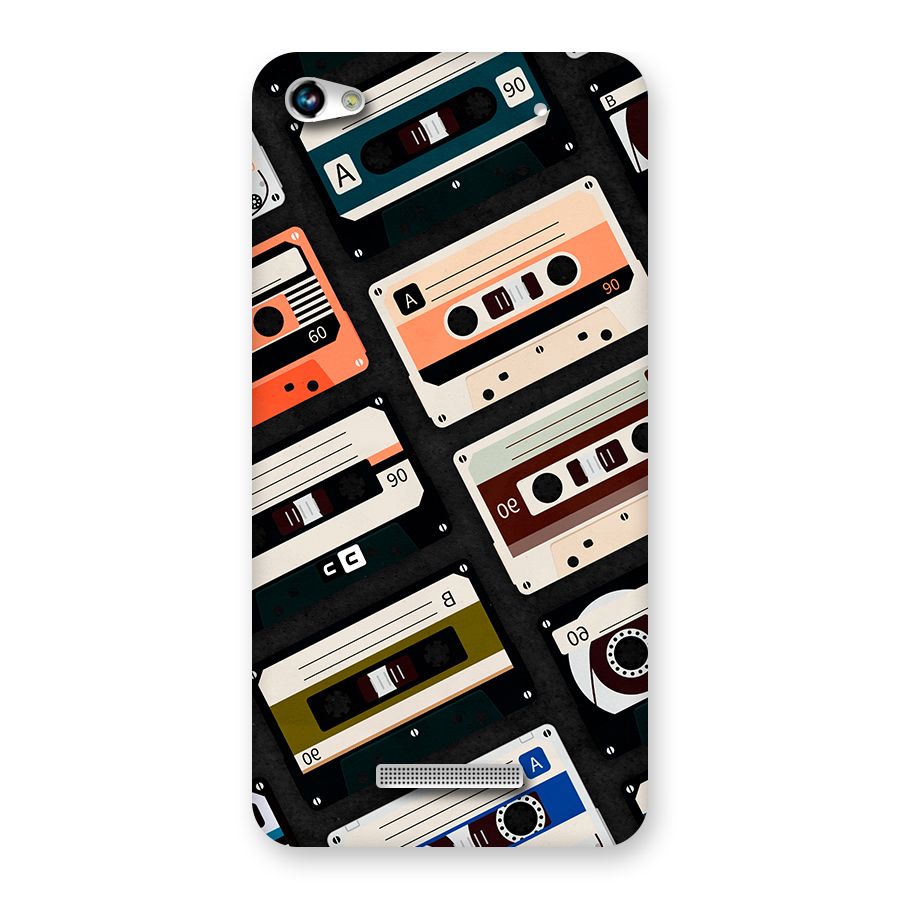 Vintage Retro Cassettes Back Case for Canvas Hue 2 A316
