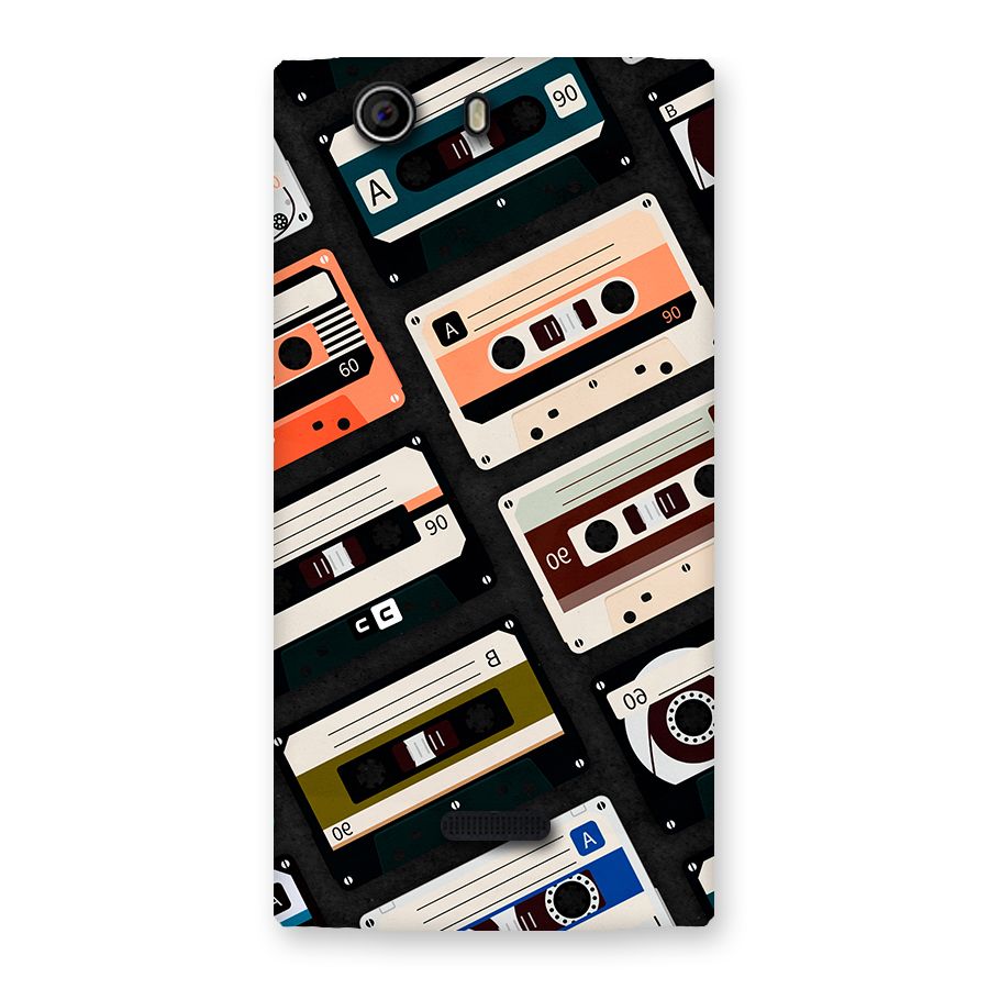 Vintage Retro Cassettes Back Case for Canvas Nitro 2 E311