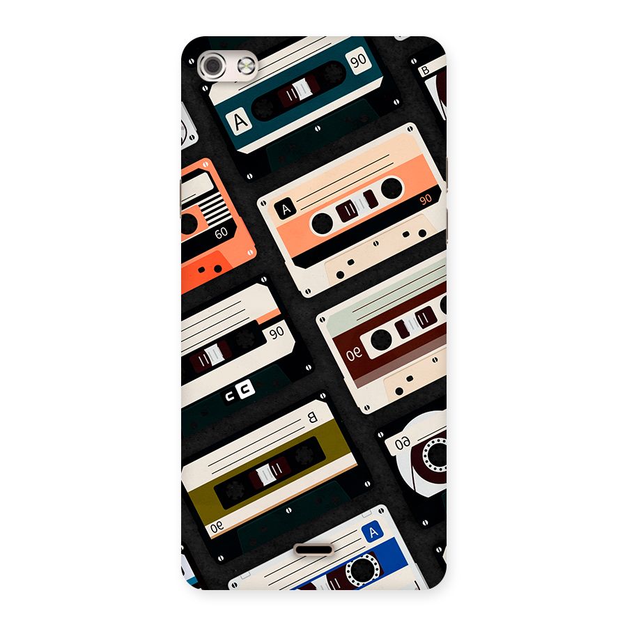 Vintage Retro Cassettes Back Case for Canvas Silver 5