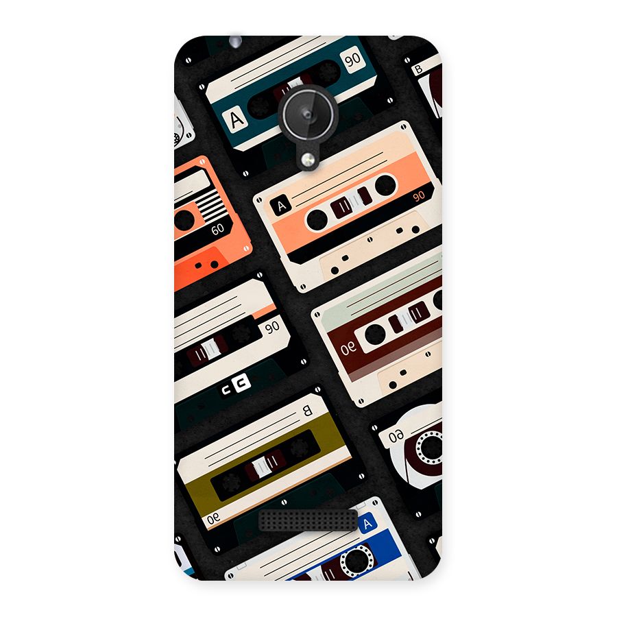 Vintage Retro Cassettes Back Case for Canvas Spark Q380