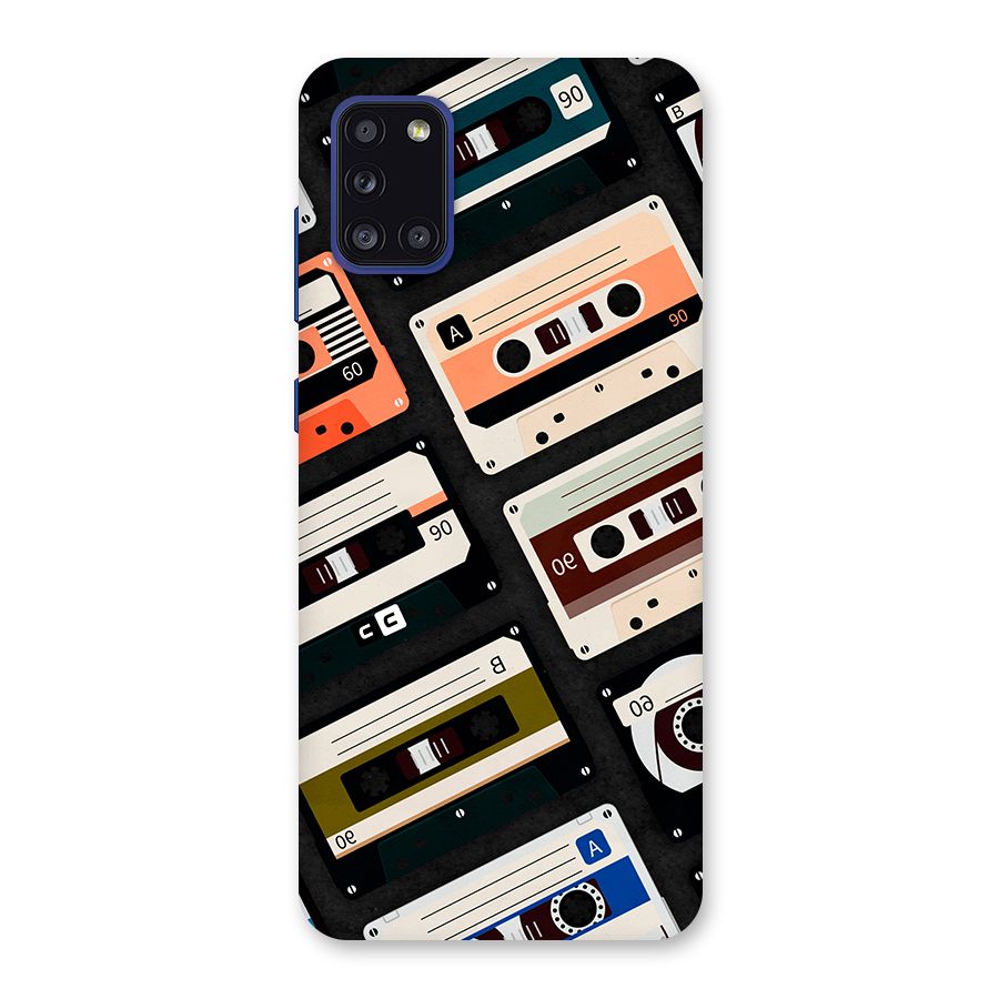 Vintage Retro Cassettes Back Case for Galaxy A31