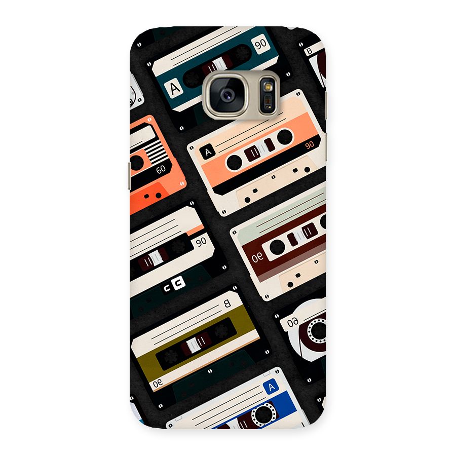 Vintage Retro Cassettes Back Case for Galaxy S7