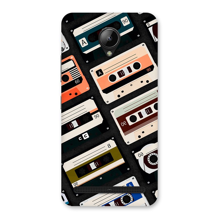 Vintage Retro Cassettes Back Case for Lenovo C2