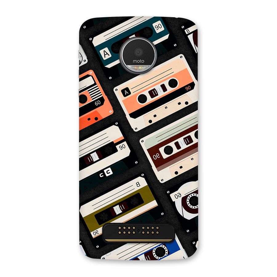 Vintage Retro Cassettes Back Case for Moto Z Play