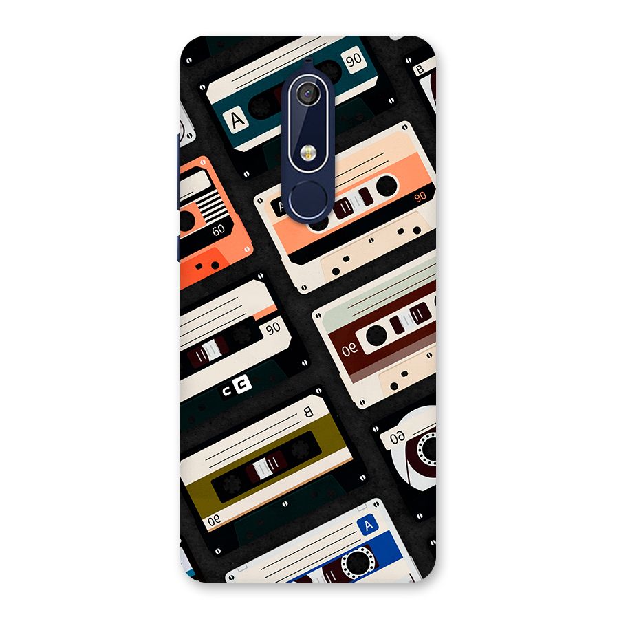 Vintage Retro Cassettes Back Case for Nokia 5.1