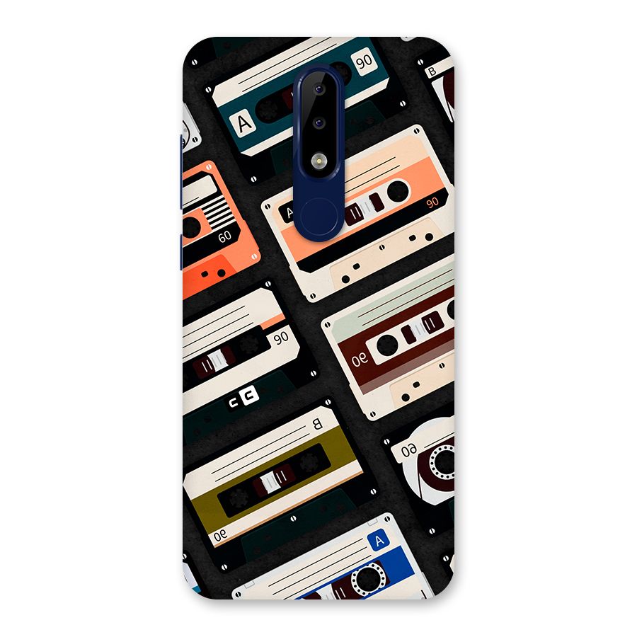 Vintage Retro Cassettes Back Case for Nokia 5.1 Plus