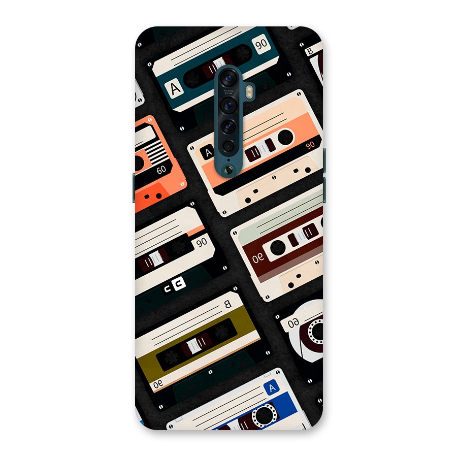 Vintage Retro Cassettes Back Case for Oppo Reno2