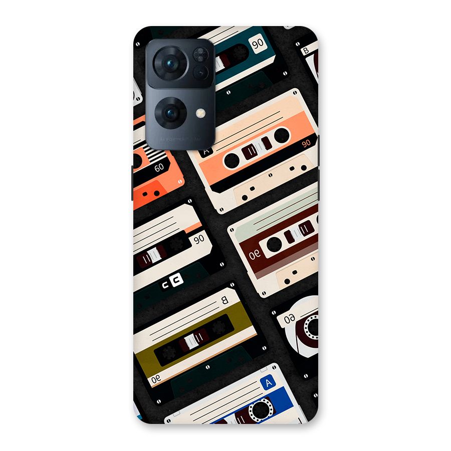Vintage Retro Cassettes Back Case for Oppo Reno7 Pro 5G