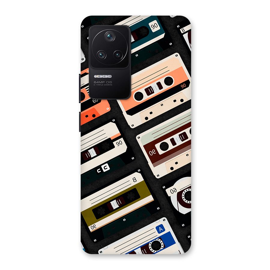 Vintage Retro Cassettes Back Case for Poco F4 5G