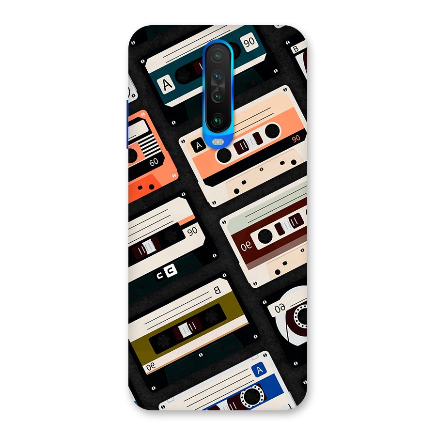 Vintage Retro Cassettes Back Case for Poco X2