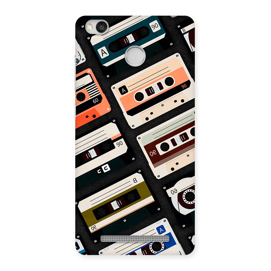 Vintage Retro Cassettes Back Case for Redmi 3S Prime