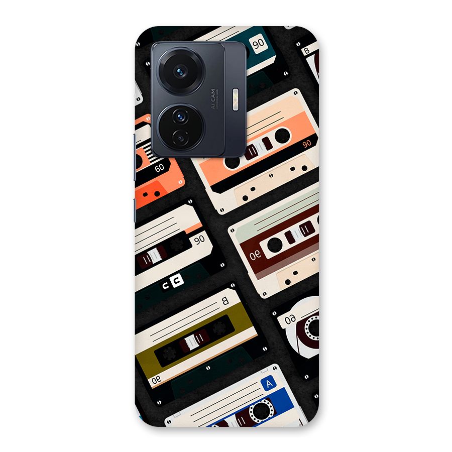 Vintage Retro Cassettes Back Case for Vivo T1 Pro