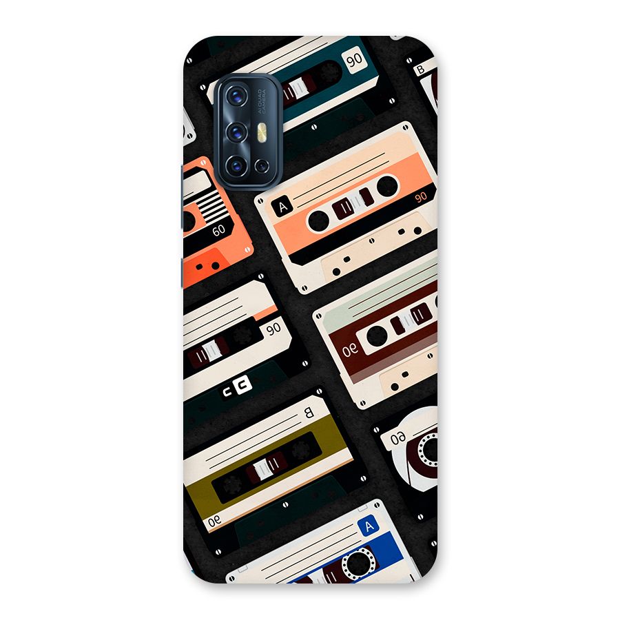 Vintage Retro Cassettes Back Case for Vivo V17