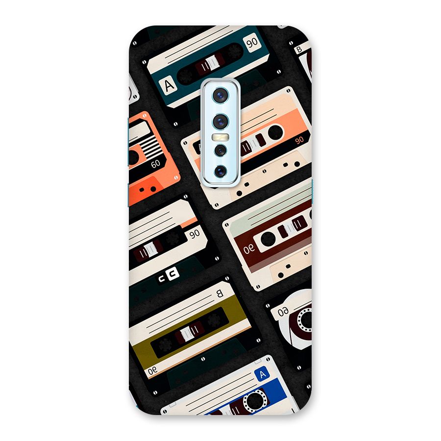 Vintage Retro Cassettes Back Case for Vivo V17 Pro