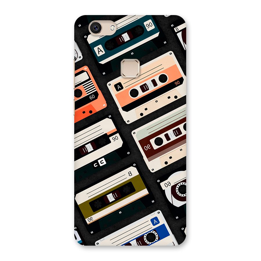 Vintage Retro Cassettes Back Case for Vivo V7