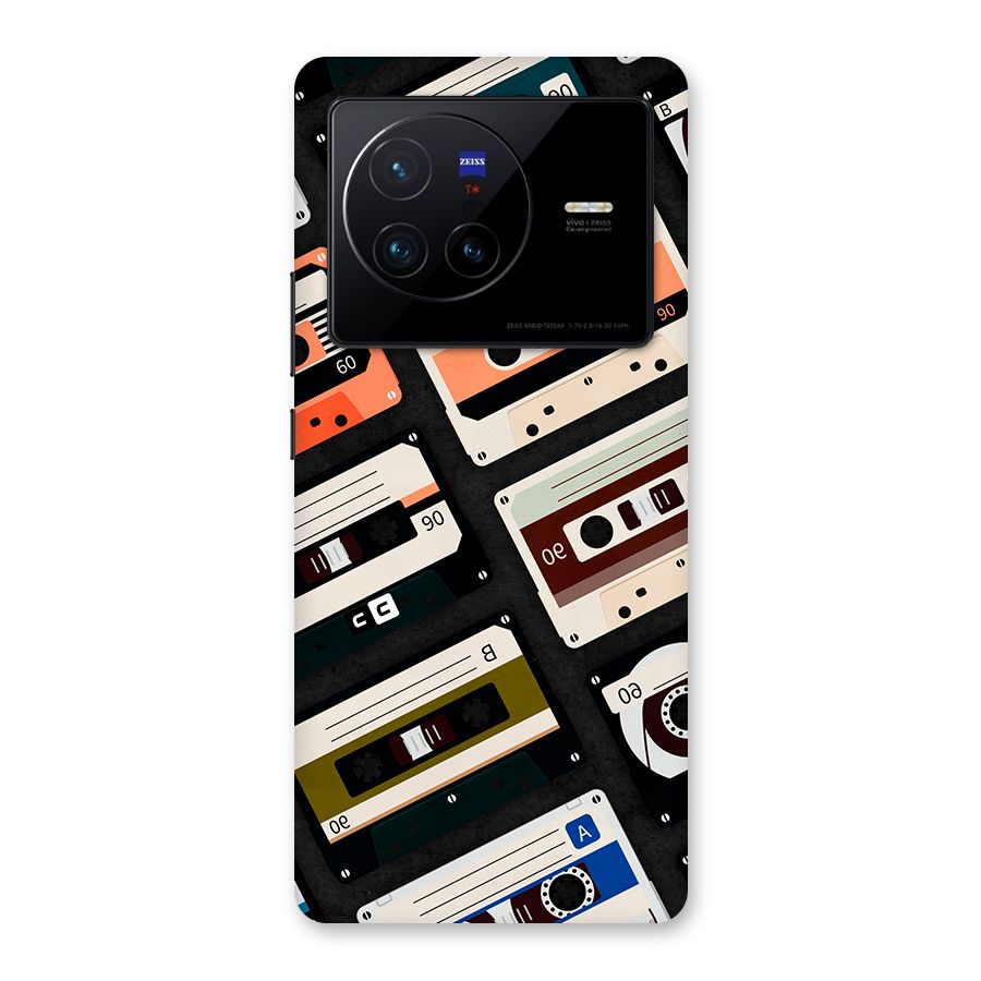 Vintage Retro Cassettes Back Case for Vivo X80