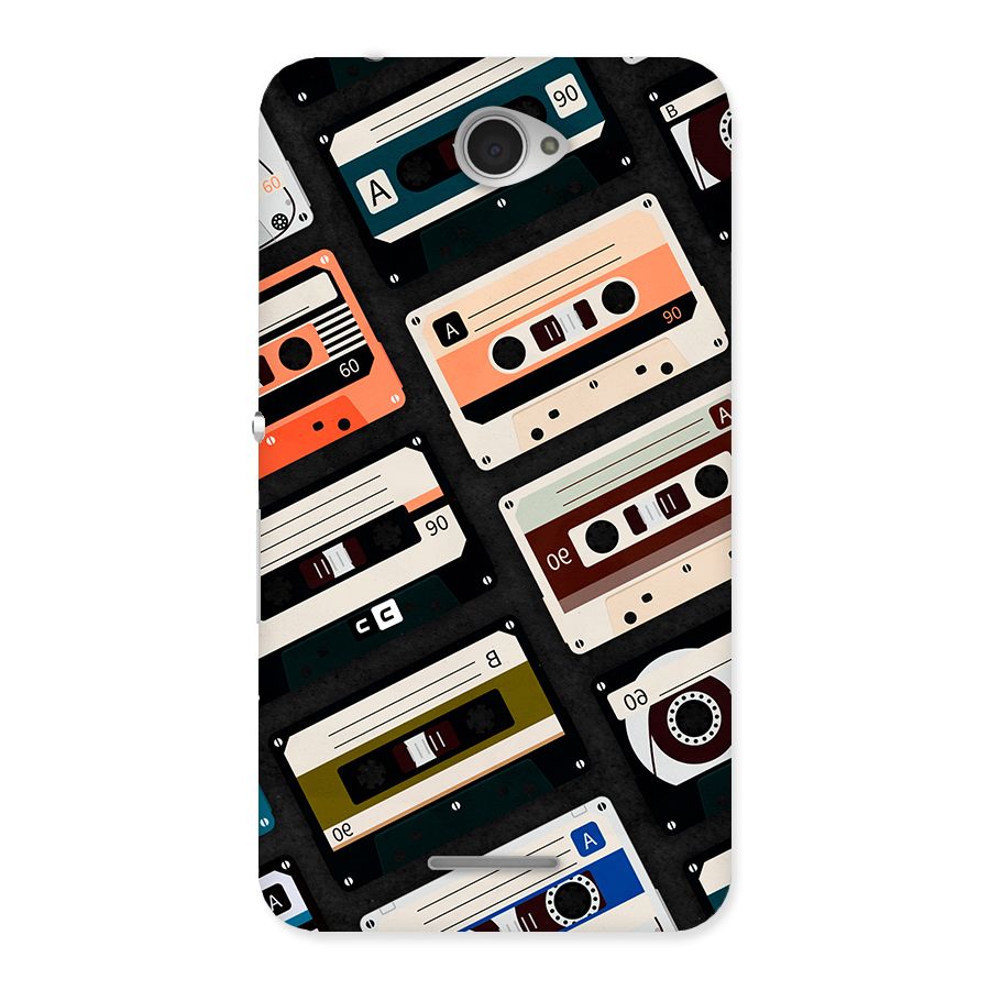 Vintage Retro Cassettes Back Case for Xperia E4