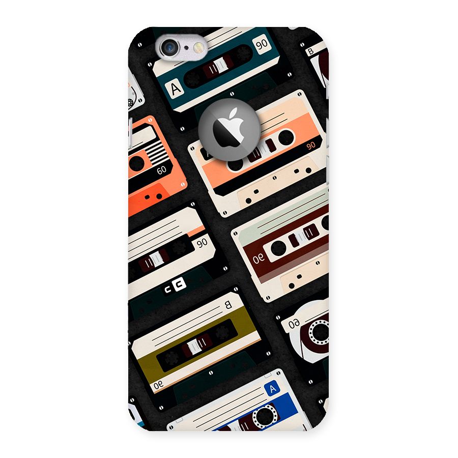 Vintage Retro Cassettes Back Case for iPhone 6 Logo Cut