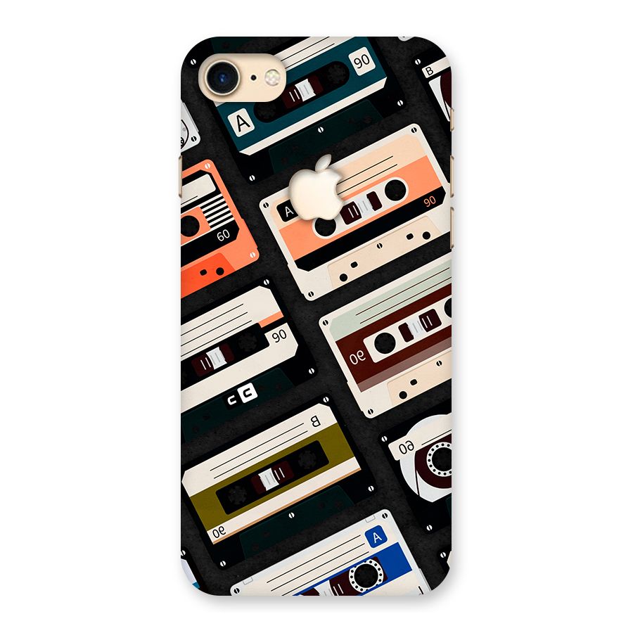 Vintage Retro Cassettes Back Case for iPhone 7 Apple Cut