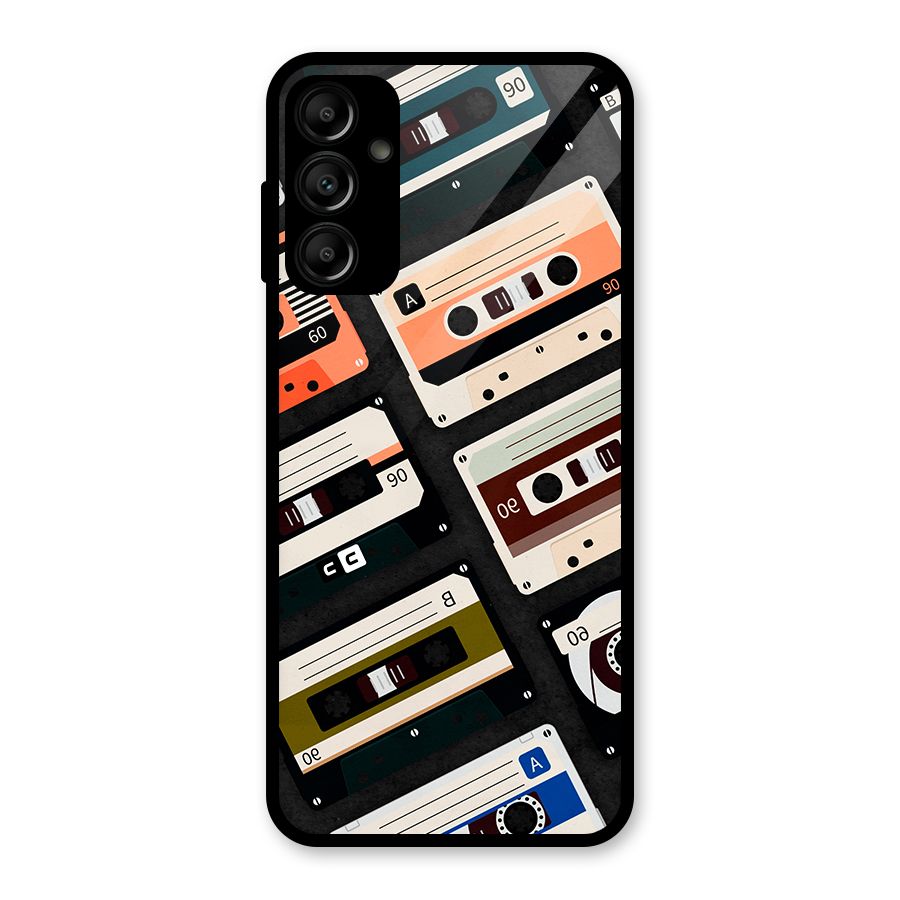 Vintage Retro Cassettes Glass Back Case for Galaxy A14 5G