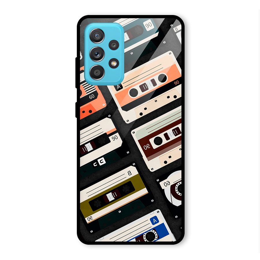 Vintage Retro Cassettes Glass Back Case for Galaxy A52s 5G