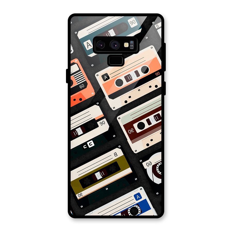 Vintage Retro Cassettes Glass Back Case for Galaxy Note 9