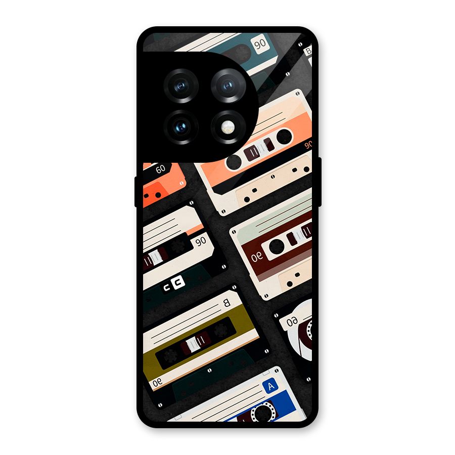 Vintage Retro Cassettes Glass Back Case for OnePlus 11