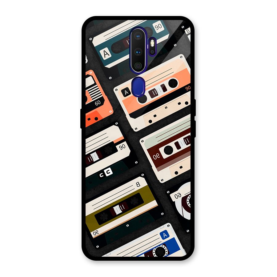 Vintage Retro Cassettes Glass Back Case for Oppo A9 (2020)