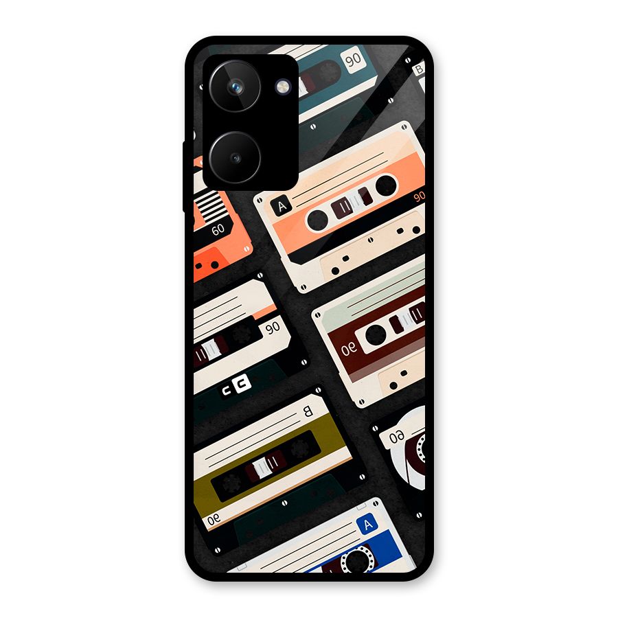 Vintage Retro Cassettes Glass Back Case for Realme 10